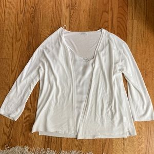 White camisole with jacket